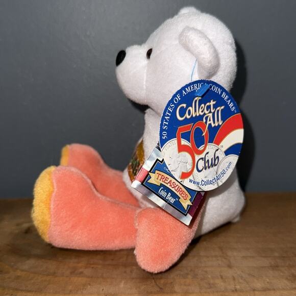 Limited Treasures 1999 quarter on right foot 4th state embroidered coin bear NWT - Picture 4 of 12